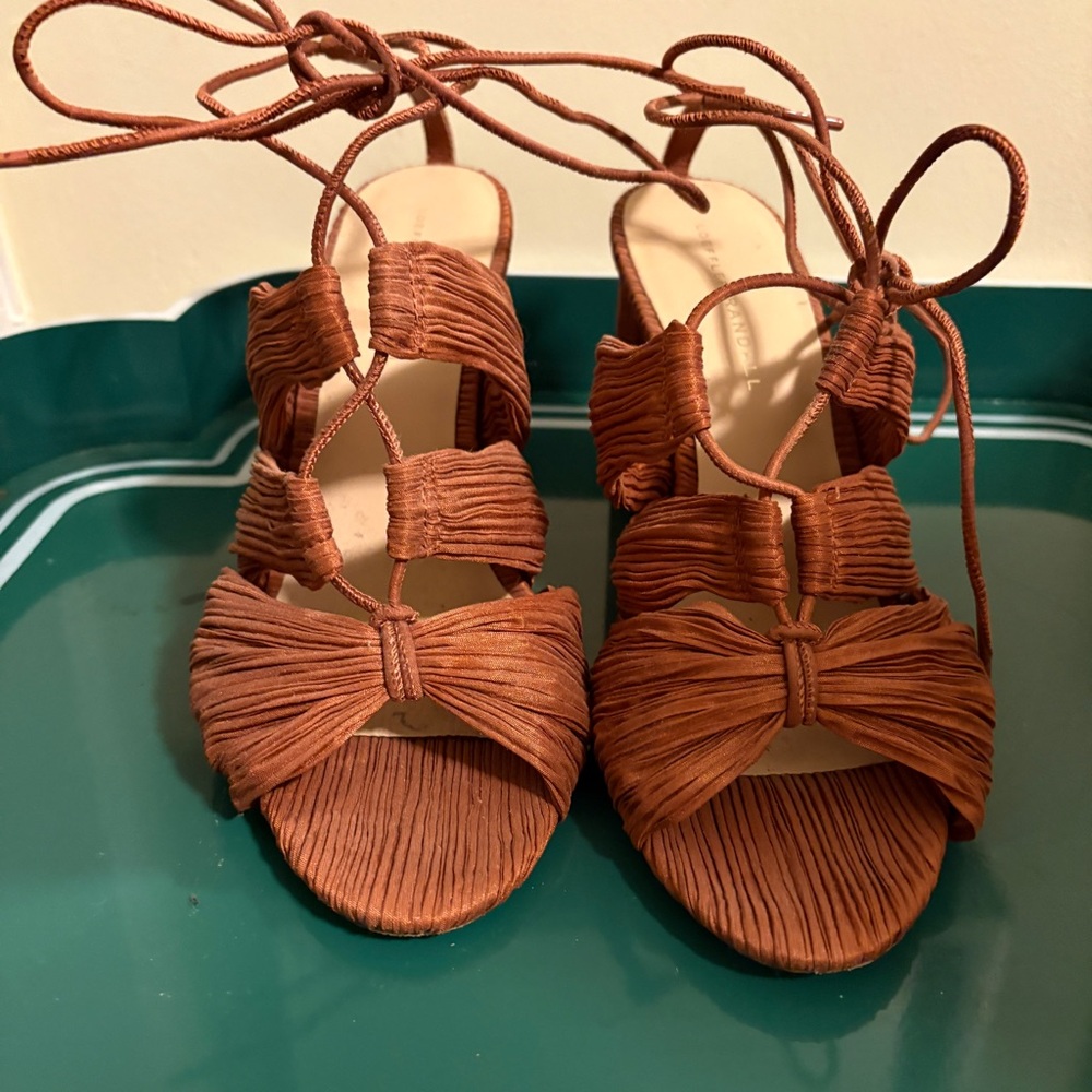 Loeffler Randall Teresa Heel, Size 10 in Terracotta Clay